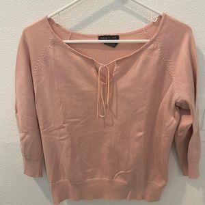 🍑 New York & Company 3/4 Sleeve, Peach Sweater